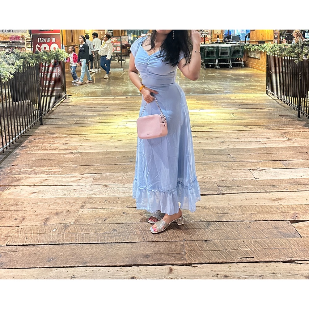 Elegant Blue Maxi Dress